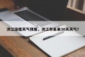洪江深度天气预报，洪江市未来30天天气？